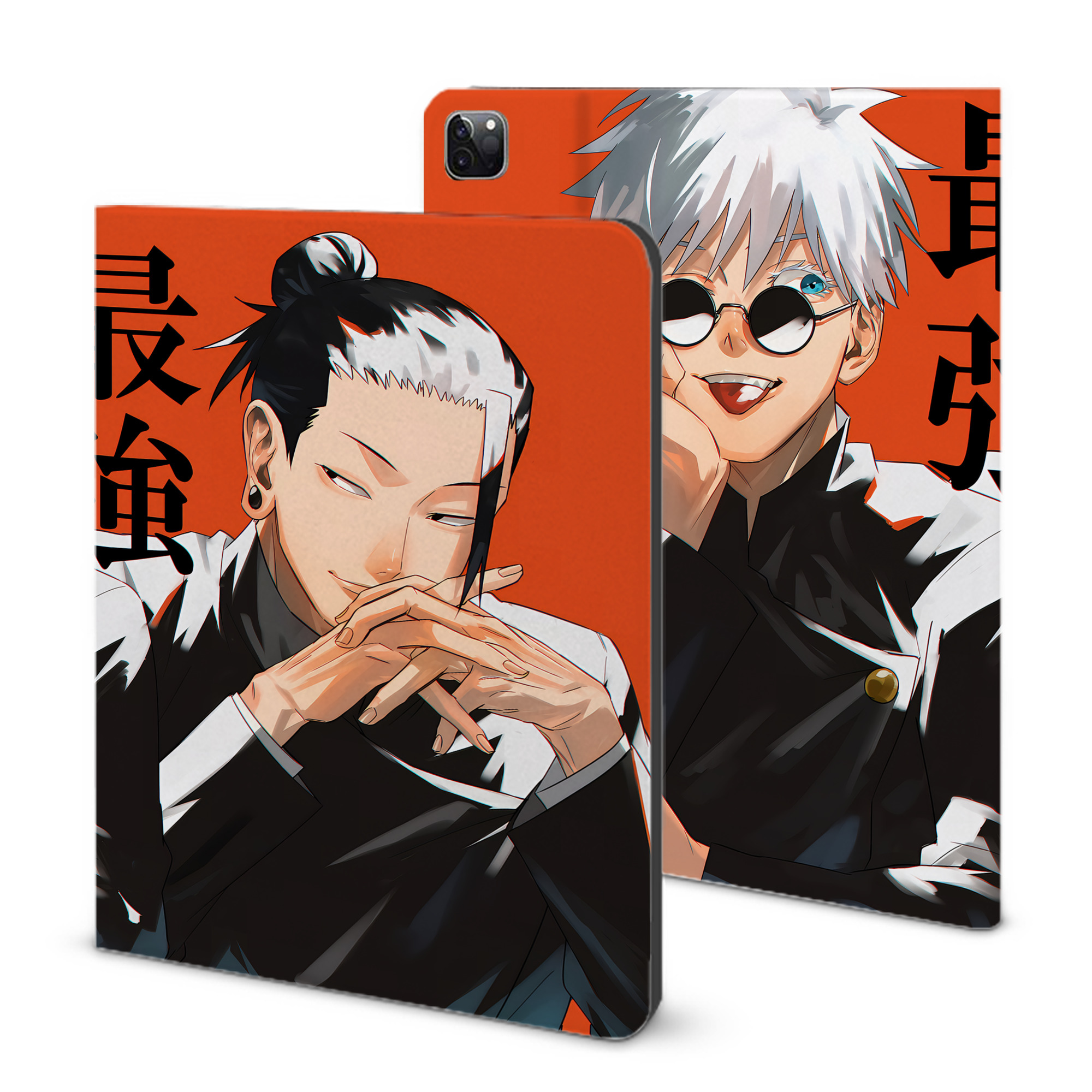 （画像用） 呪術廻戦 Jujutsu Kaisen IPad ケース ブック型 PUレザー TPU 耐衝撃 軽量 薄型 ペン収納なし 全面保護 IPad 各モデル対応